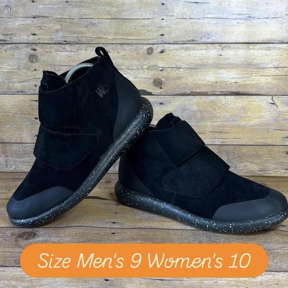 WORLD BOOTS Sz 9 Mens Chukka Moccasin Boots 100% Leather Suede True Black